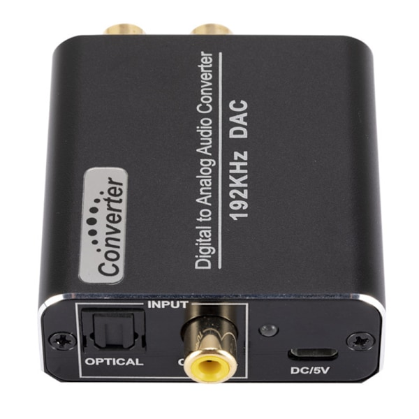 DA-omvandlare 192kHz DAC-omvandlare Digital till Analog Audio Converter, SPDIF Koaxial Toslink till Analog Stereo L/R RCA 3,5 mm Ljudadapter för PS3 PS4