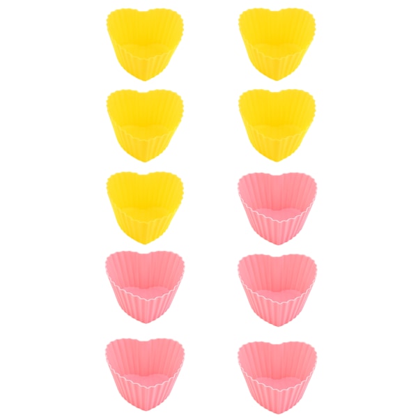 10 silikonista cupcake leivontakuppia Uudelleenkäytettävät muffinivuoret, keittiö