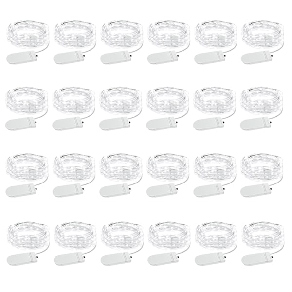 24-pack Fe-ljus drivna av batteri, 9,8 fot 30 LED, Mini Starry Sky