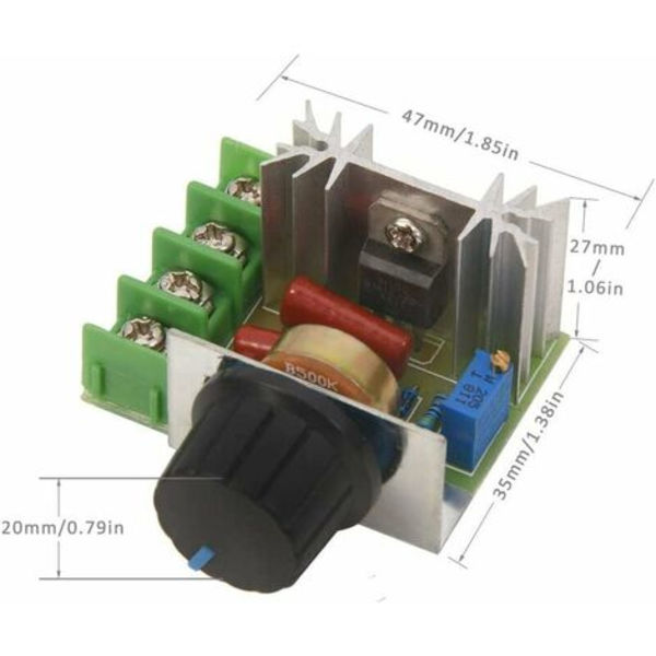 2000W 25A SCR Varvtalsregulator Hög Effektivitet Konstant Spänning