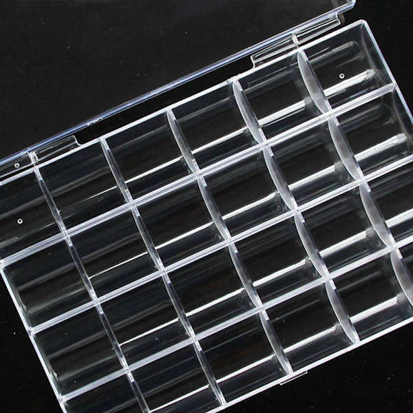 Transparent nagelkonst dekoration förvaringslåda nagel flash