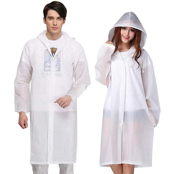 EVA Regnfrakke Vandtæt Regn Poncho Genanvendelig Unisex Mænd Kvinder