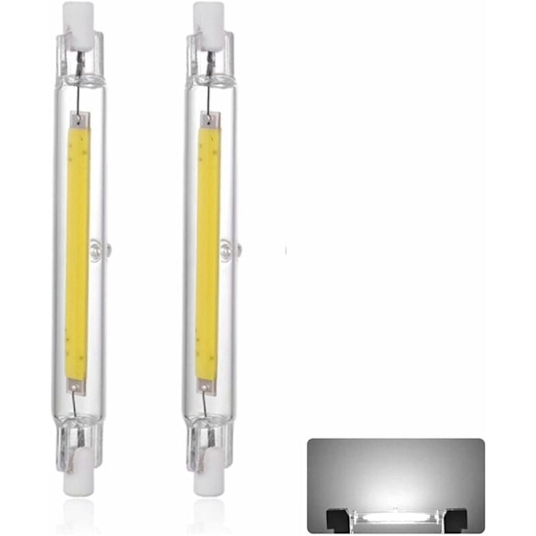 Ampoule LED R7S 118mm 40W Blanc Froid 6000K, 2000LM, Dimmable, 360 Degrés Linéaire Ampoule 40W R7S 118mm Slim COB LED pour Applique