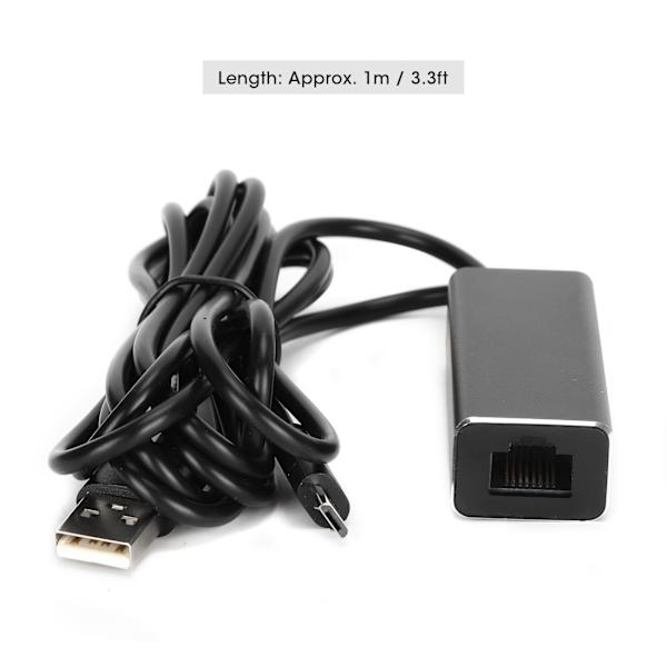 Micro USB - RJ45 Ethernet -sovitin 10/100Mbps muuntokäyttö TV-tikuille