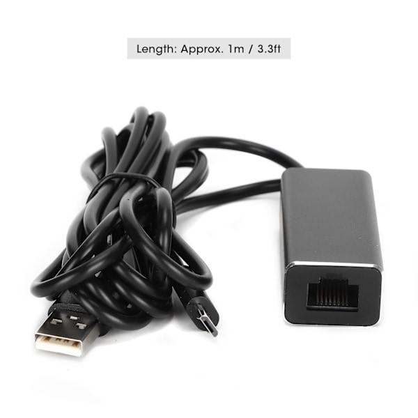 Micro USB til RJ45 Ethernet-adapter 10/100 Mbps konverteringsoverførsel til TV-sticks