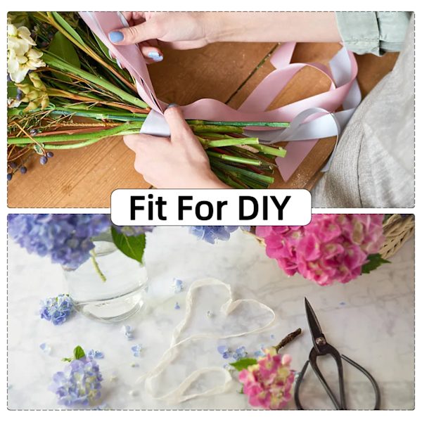 Dubbelsidig vit polyester satinband, enfärgat tygband för presentinslagning, hårsnoddar, gör-det-själv-sömnadsprojekt, tårta florist blomma bröllop