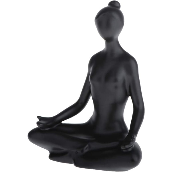 Heminredning Keramisk Yoga Posture Yoga Staty, Meditation Roo