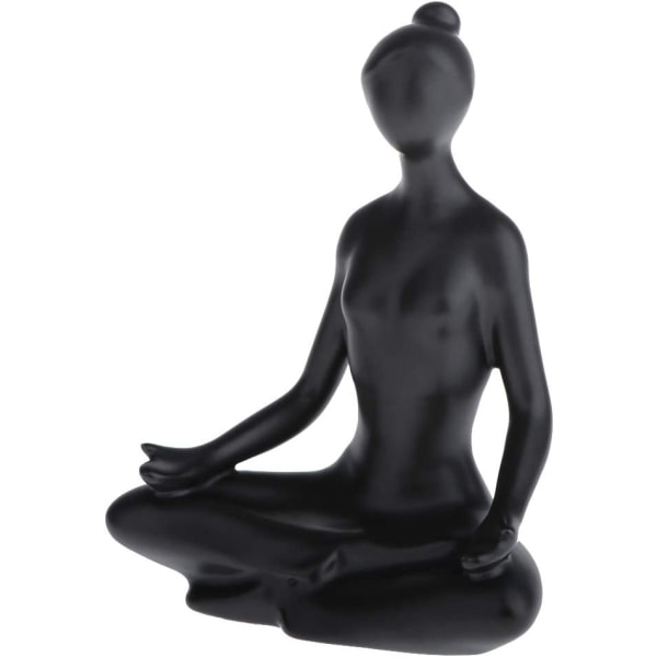 Home Decoration Keramisk Yoga Posture Yoga Statue, Meditasjon