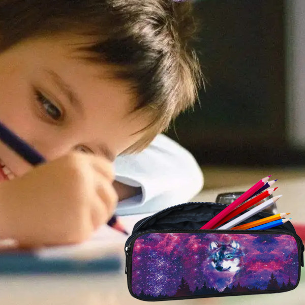 Kynäpussit tytöille Lapset Canvas Pen Case Zipper Pehmeä