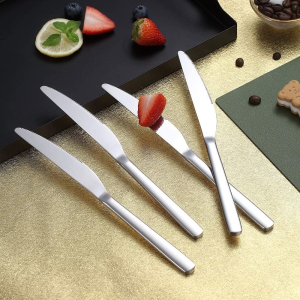 Middagsknive 12 stykker, robust 9,25" rustfrit stål moderne