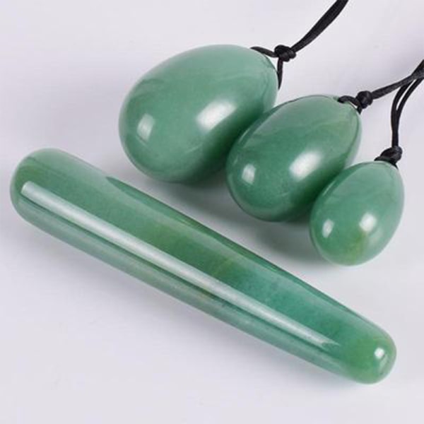 Æg Jade Stenæg, Massageæg Sten 4PCS Krystal Chakra