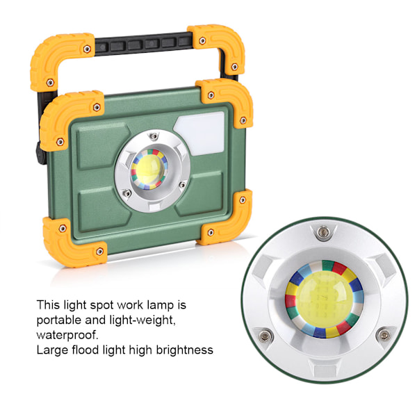 30W USB COB LED Bärbar Uppladdningsbar Ljuspunkt Arbetscamping Touchlampa Utomhus