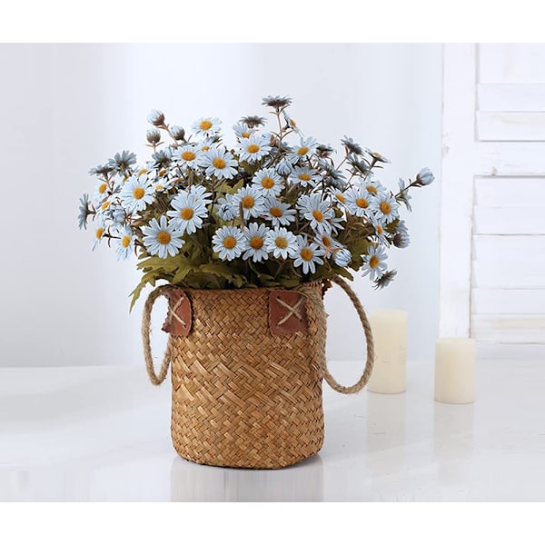 2 pakke kunstige blomster, kunstige tusindfryd blomster bulk lange