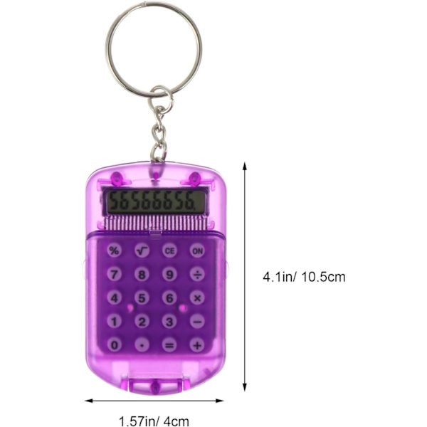 3 st Mini Kalkylator Nyckelring Bärbar Fick Elektronisk