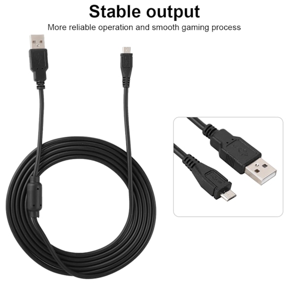 1,8M USB-laddningskabel med magnet ring för PS4 / Slim / Pro Controller Gamepad