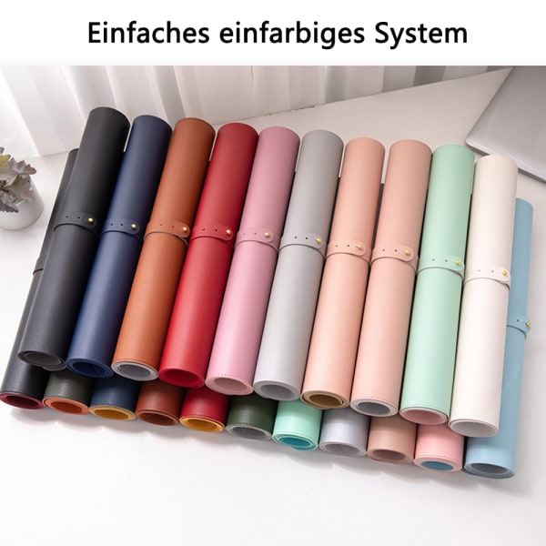 Bordunderlag, skrivebordsunderlag, 60 x 30 cm PU bordunderlag, bærbar computer bordunderlag, vandtæt skrivebordsunderlag til kontor eller hjemmeområde, dobbeltsidet (lilla/pink)