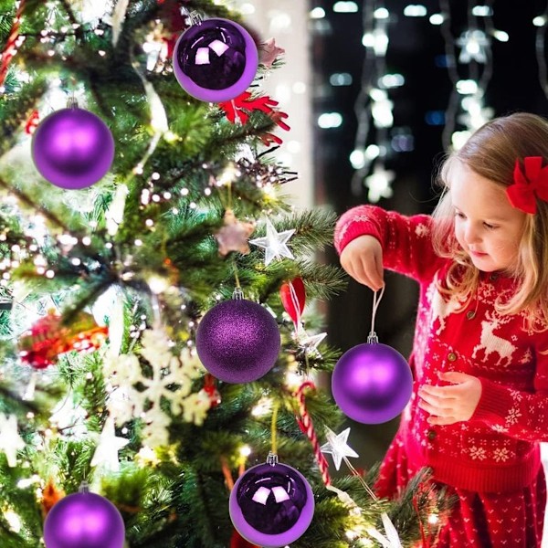 Juldekoration av kommersiell kvalitet, väderbeständig, okrossbar hängögla för hem, bröllop, förlovningar, plast med starkt färgat glitter