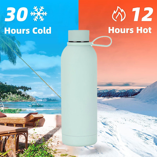 1 stk 500 ml rustfritt stål bærbar termokopp for bil, liten flaske for utendørs sport