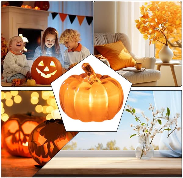 Lysende Græskar | Jack O'Lantern Græskar | Lysende Halloween Græskar, LED Halloween Græskar til Udendørs og Indendørs