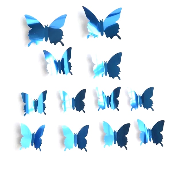 48 stk. DIY spejl sommerfugl kombination 3D sommerfugl væg klistermærke vægkunst dekoration
