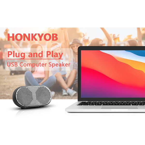 HONKYOB USB Mini-högtalare Datorhögtalare Powered Stereo