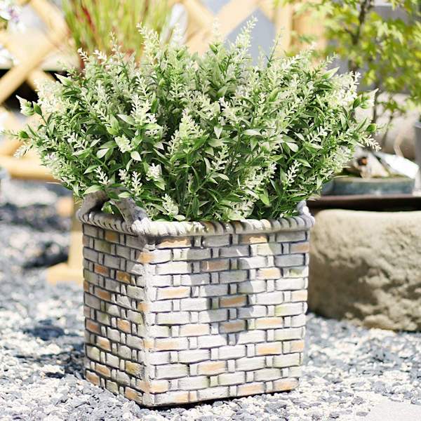 8 Bundter Kunstig Lavendel Blomsterplanter UV-resistent Faux
