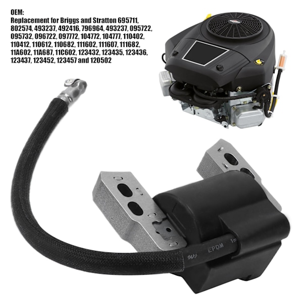 Tändspolemodul i metall 802574 796964 Universal för Briggs & Stratton