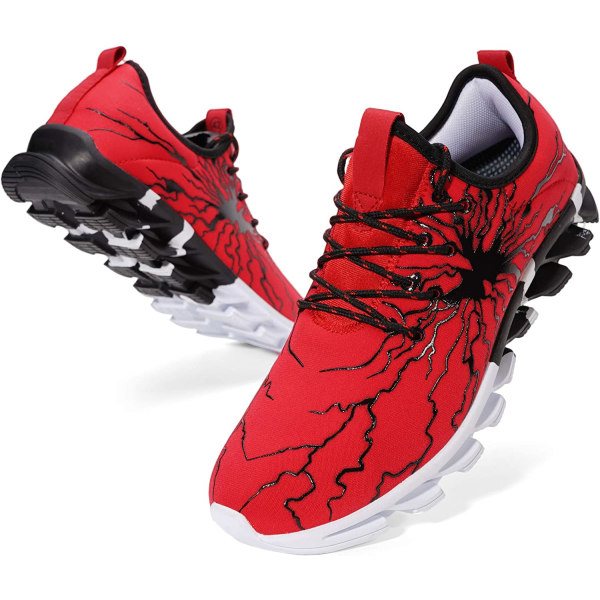 Men's Stylish Graffiti Personality Sneakers red 39 size