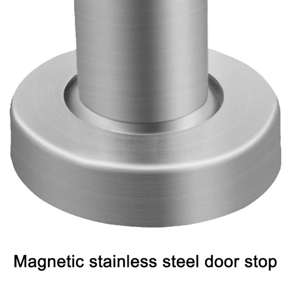 Magnetisk dørstopper, rustfritt stål børstet dørstopper