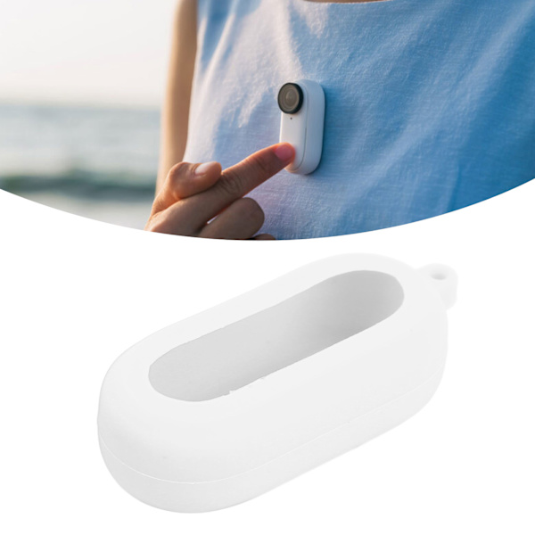 PULUZ Silikoni suojakotelo Runko Objektiivin suojus Näytönsuojakorkki Insta360 GO 2 Peukalokamera Lisävarusteet Valkoinen