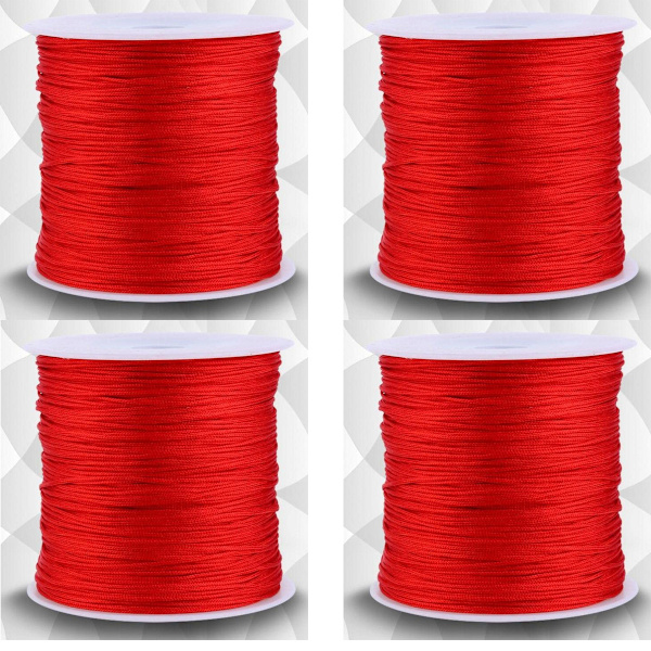 GLOGLOW 20 färger 100 m x 0,8 mm Rattail Satin Nylon Trim
