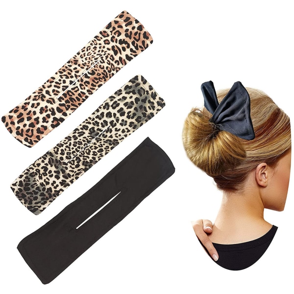 Hair Accessories for Women,Leopard Style Hair Bun Maker, French