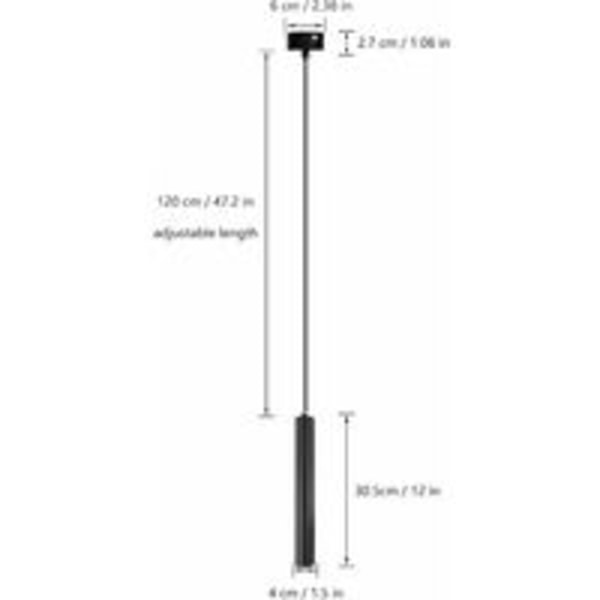 Svart Cylinder Pendellampa, Lång Cylindrisk Rör Kandelaber för Kök Ö Sovrum Vardagsrum Inomhus Modern Hänglampa Svart