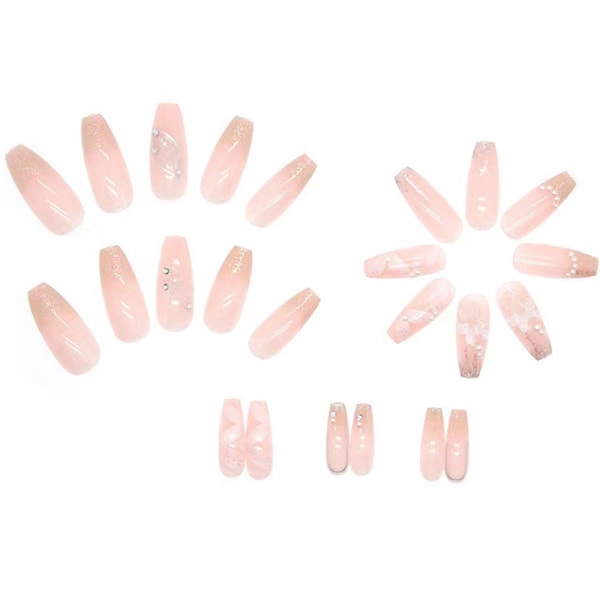 Press on Nails Medium Fake Nails Kiste Nails for Women with