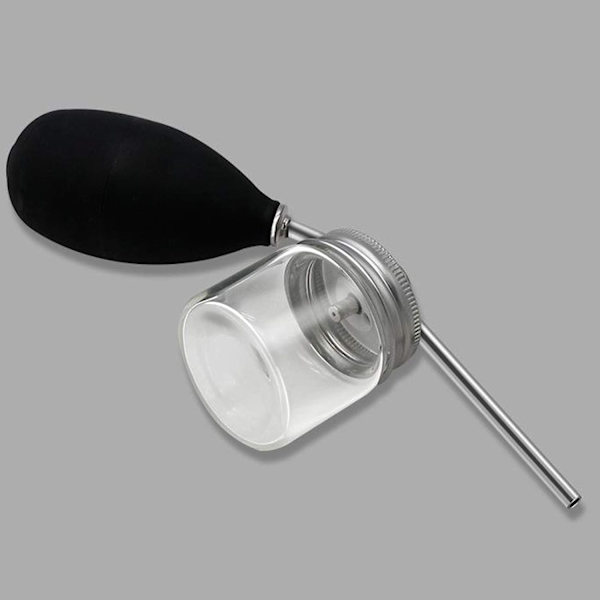 Aluminiumlock Talc Puderblåsare Puff Barber Talk Dispenser