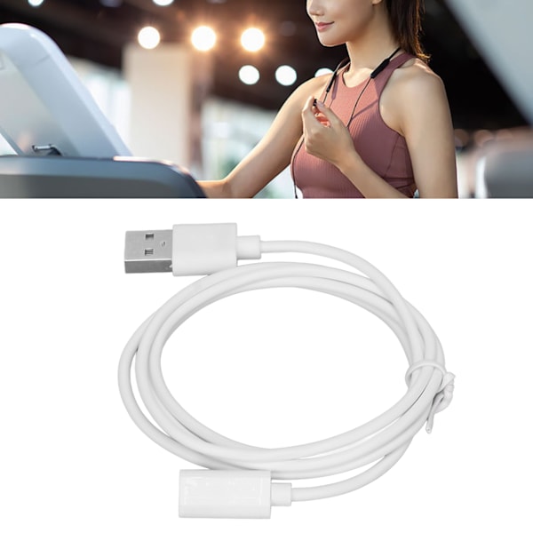 USB-laddningskabelladdare adapterkabelersättning USB till typ C-hona för Huawei Freelace för Honor Xsport Vit 1M