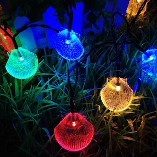 Solcelled Lyskjede 30LED 21ft Skall Fe Lyskjede for Gar
