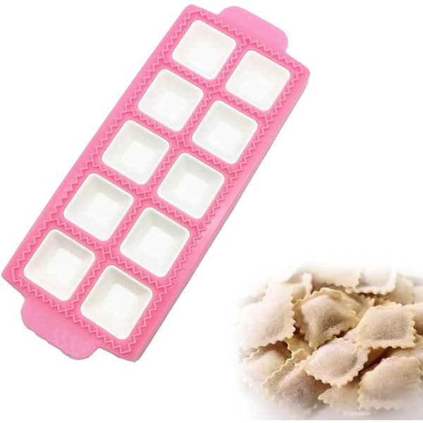 Ravioli Maker Form - Plast Ravioli Bricka - Form för 10 Kvadrat