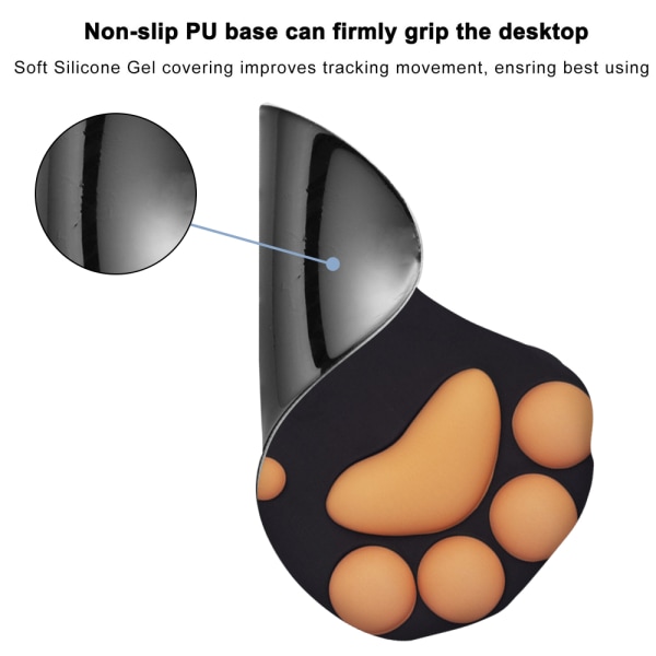Mjuk silikon katt tass musmatta med handledsstöd kudde