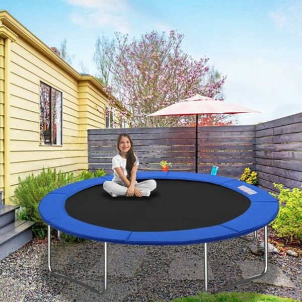 Fjäderskydd för studsmatta - 244 cm - blå