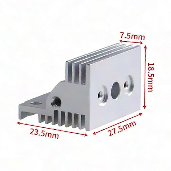 Højtemperatur Hotend Køleplade til Creality K1/K1 MAX/K1C 3D-printer Silver