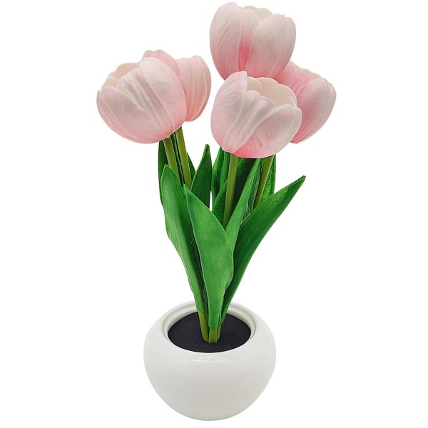 Flower Table Lamp Tulip Desk LED Night Light for Home Living Room Decor Artificial Flower