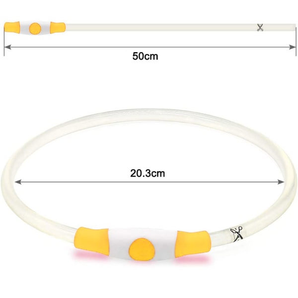 LED-belyst halsband, lätt att hitta husdjur, praktiskt