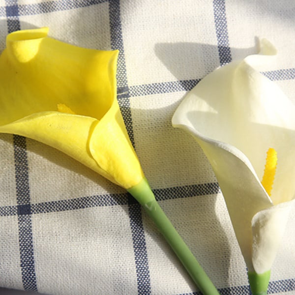 Calla Lily 10 stk kunstige blomsterbuket til bryllupsbrud