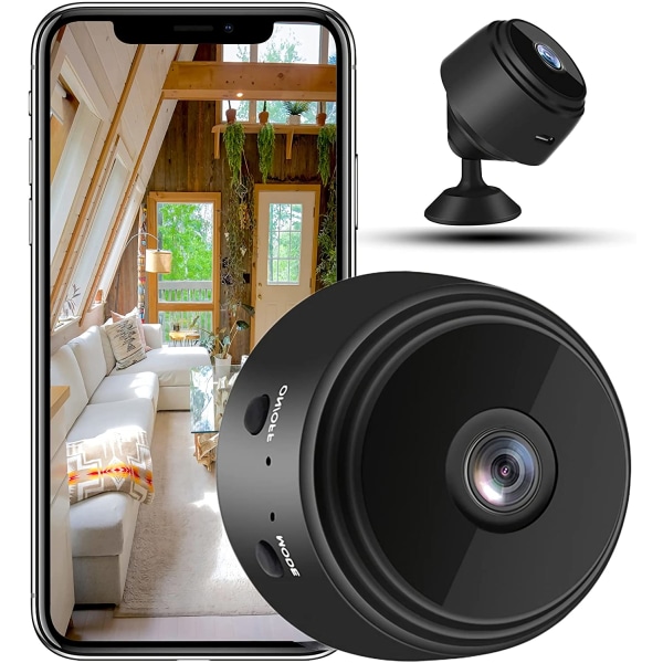 Mini 1080P säkerhetskamera med ljud och video, säkerhet