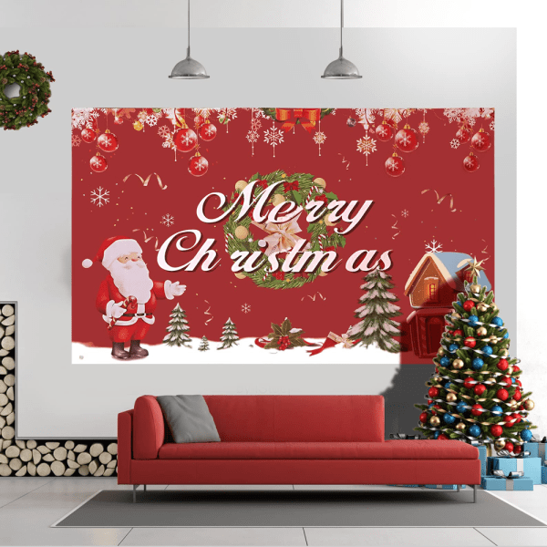 Julbakgrundsbanners, 100D polyesterduksscen