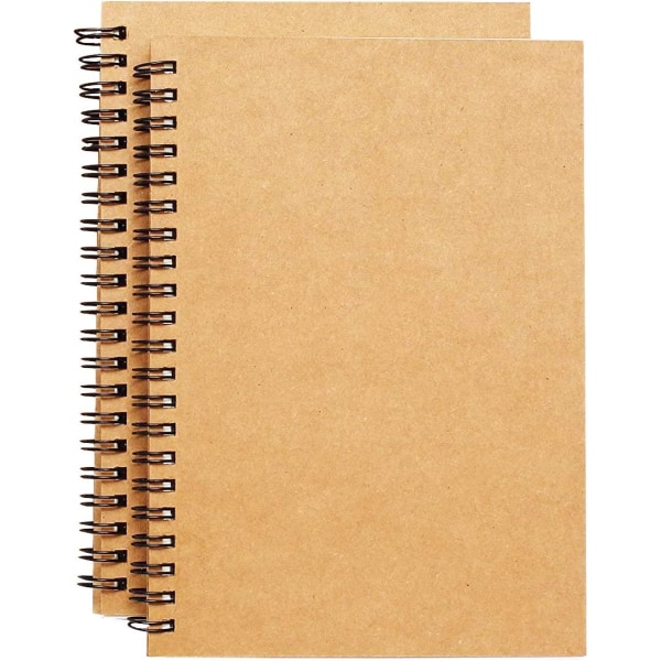 Spiral Sketch Book Stor Notebook Kraft Omslag Tom Skissblock