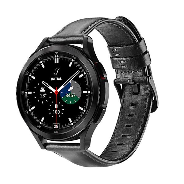 Läderklockarmband 20mm/22mm kompatibelt med Samsung