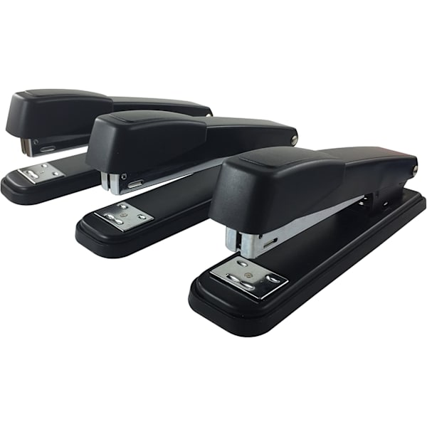 Stapler med häftklamrar Full Desk Size Svart (3-pack)
