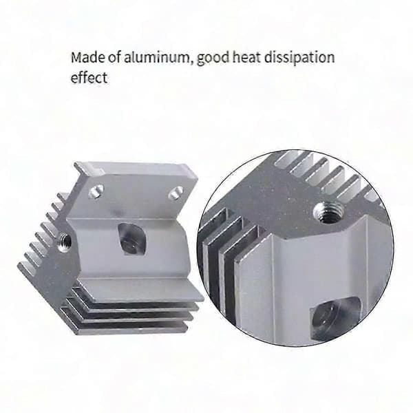 Højtemperatur Hotend Køleplade til Creality K1/K1 MAX/K1C 3D-printer Silver